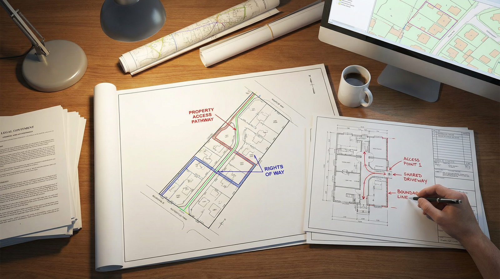 Rights of way documentation on lease plans